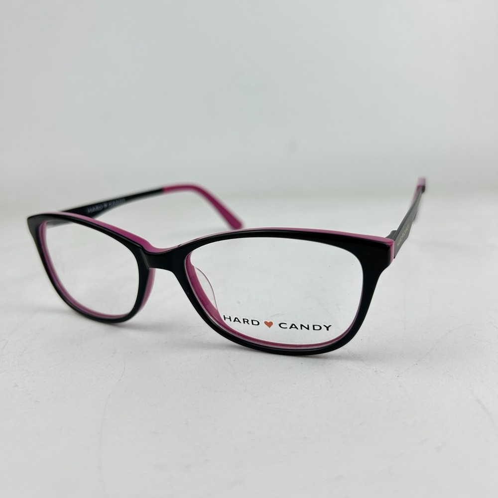 Hard Candy HC41 Women's Eyeglasses Frame Pink & Black Full Rim 52-16-135 mm